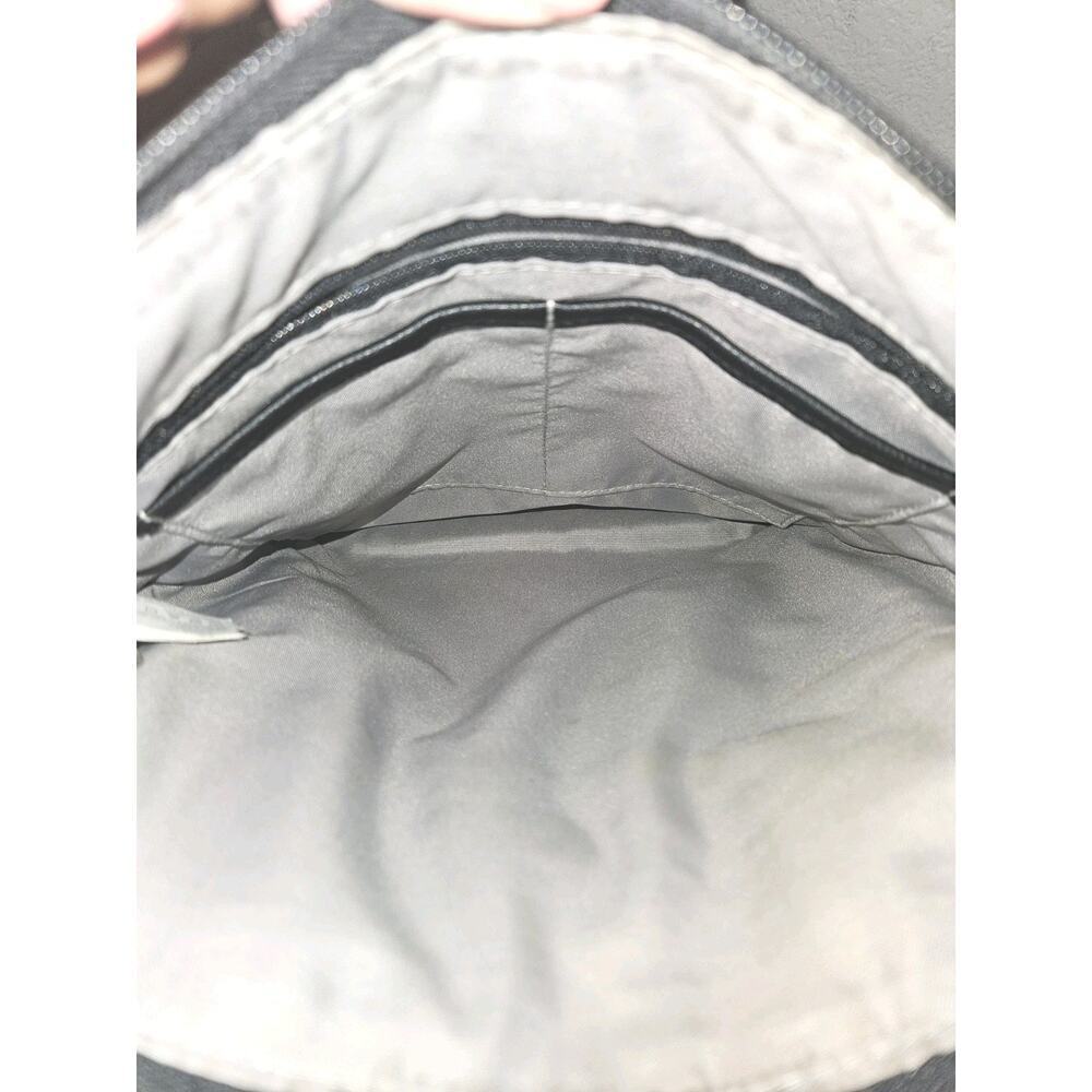 EUC! Baggallini Go Bagg Onyx Floral Black Gray with RFID 10x11x2 - Picture 9 of 9